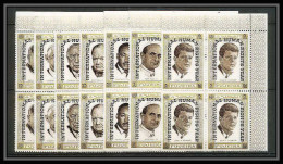 299i - Fujeira MNH ** Mi N° A 374 / 380 A Overprint De Gaulle Kennedy Churchill Pape Pope Adenauer Hammarskjöld Bloc  - Martin Luther King