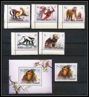 299b - Fujeira MNH ** Mi N° 1532 / 1536 A + Bloc N° 206 A Singe (monkeys Monkey Apes Singes) - Fudschaira