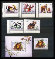 299b - Fujeira MNH ** Mi N° 1532 / 1536 A + Bloc N° 206 A Singe (monkeys Monkey Apes Singes) - Apen