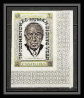 298e - Fujeira MNH ** Mi N°A 379 B Overprint Non Dentelé (Imperf) Adenauer Human Right - Other & Unclassified