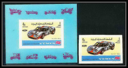 290a Yemen Kingdom MNH ** Mi N° 145 B Timbre Non Dentelé (Imperf) Voiture Cars Car Automobiles Voitures FORD GT 40 - Auto's