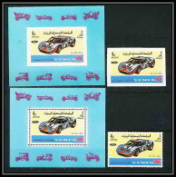 290b - Yemen Kingdom MNH ** Mi N° 145 A/B + Timbre Non Dentelé (Imperf) Voiture Cars Car Automobiles FORD GT 40 - Jemen