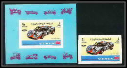 290a Yemen Kingdom MNH ** Mi N° 145 B Timbre Non Dentelé (Imperf) Voiture Cars Car Automobiles Voitures FORD GT 40 - Jemen