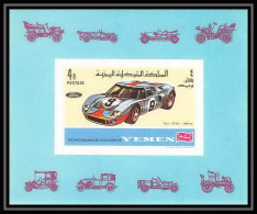 290 - Yemen Kingdom MNH ** Mi N° 145 B Non Dentelé (Imperf) Voiture (Cars Car Automobiles Voitures) FORD GT 40 - Auto's