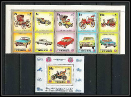 287a - Yemen Kingdom MNH ** Mi N° 1174 / 1178 A + Bloc 225 A Silver Voiture (Cars Car Automobiles Voitures)  - Automobili