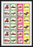 282c - Yemen Kingdom MNH ** Mi N° 1180/1183 B Silver Voiture Cars Car Automobiles Non Dentelé (imperf) Feuilles Sheets - Voitures