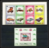 282a - Yemen Kingdom MNH ** Mi N° 1180/1183 + BLOC 226 B Silver Voiture Cars Car Automobiles Voitures Non Dentelé Imperf - Jemen