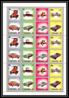 281a - Yemen Kingdom MNH ** Mi N° 1180 / 1183 A Silver Voiture (Cars Car Automobiles Voitures) Feuilles (sheets) - Jemen