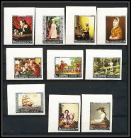 274a - Yemen Kingdom MNH ** Mi N° 557 / 566 B Tableau (tableaux Painting) Vermeer Murillo Leyden Goya Non Dentelé Imperf - Yemen