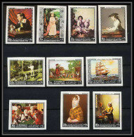 274b - Yemen Kingdom MNH ** Mi N° 557 / 566 B Tableau (tableaux Painting) Vermeer Murillo Leyden Goya Non Dentelé Imperf - Autres & Non Classés