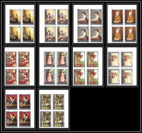 274b - Yemen Kingdom MNH ** Mi N° 557 / 566 B Tableau (tableaux Painting) Vermeer Non Dentelé (Imperf) Goya Bloc 4  - Jemen