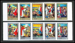 268 - Sharjah MNH ** Mi N° 759 / 768 B Life Of Jésus-Christ Religion Non Dentelé (Imperf) - Schardscha