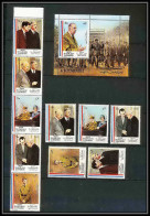 261b - Sharjah MNH ** Mi N° 814 / 818 + Bloc 84 A + Timbre De Gaulle Nixon Kennedy Adenauer Queen Elisabeth Eisenhower - De Gaulle (General)