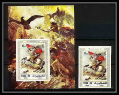 258a - Fujeira MNH ** Mi N° 104 B + TIMBRE Non Dentelé (Imperf) Napoléon Cheval (chevaux Horse Horses) - Fujeira