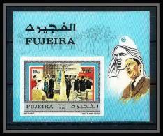 256c - Fujeira MNH ** Mi Bloc N° 44 B De Gaulle Non Dentelé (Imperf) - De Gaulle (General)