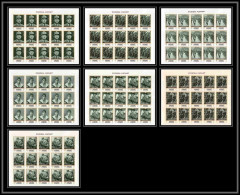 263c Fujeira MNH ** Mi N° 424/430 N° 424 / 430 B De Gaulle Roosevelt Leclerc Non Dentelé (Imperf) Feuilles Sheets - Fudschaira