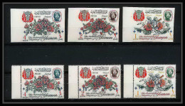 380h - Yemen Kingdom MNH ** Mi N° 341 / 343 A/B Non Dentelé (Imperf) Overprint Fleurs (fleur Flower Flowers) ROSES - Yemen