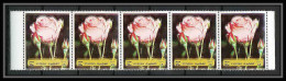 379e - Fujeira MNH ** Mi N° 1251 A Varieté Error - Couleur Décalées Flowers) ROSES Rosen Bande De 5 - Roses