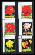 379a - Fujeira MNH ** Mi N° 1251 / 1256 A Fleurs (fleur Flower Flowers) Roses Rosen Coin De Feuille - Roses