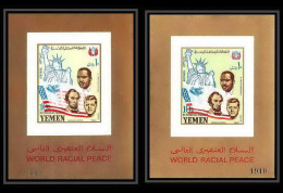372 - Yemen Kingdom MNH ** Mi Bloc N° 131 B Error : Number On The Left And Aon The Right Kennedy / Luther King Lincoln - Martin Luther King