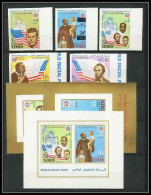 371 - Yemen Kingdom MNH ** Mi N° 585 / 589 B + BLOC 130 / 132 Non Dentelé (Imperf) Ethnic Equality Kennedy Lincoln - Kennedy (John F.)