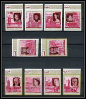 363 - Fujeira MNH ** Mi N° 475 / 484 B English Royalty History Non Dentelé (Imperf) Churchill Henri 7 Elisabeth  - Familles Royales