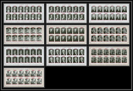 364 Fujeira MNH ** Mi N° 485 / 494 A Personalities From American History Space Kennedy Armstrong Lincoln Feuilles Sheets - Fujeira