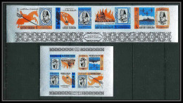 352f - Sharjah Khor Fakkan MNH ** Mi N° 46 / 49 B + BLOC 2 B Winston Churchill Non Dentelé (Imperf) - Schardscha