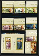 348d - Ajman MNH ** Mi N° 117 / 124 B + Bloc 10 B Winston Churchill Overprint Non Dentelé (Imperf) - Sir Winston Churchill