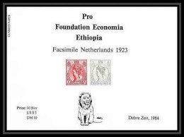 339 - Ethiopie MNH ** Bloc Pro Foundation Economia Ethiopia Bloc Netherland / Lion 1923 / 1984 - Ethiopie