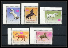 330a - Yemen Kingdom MNH ** Mi N° 429 / 433 A Cheval (chevaux Arabes Horse Arab Horses) COIN DE FEUILLE - Yemen