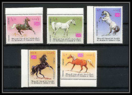 330 - Yemen Kingdom MNH ** Mi N° 429 / 433 A Cheval (chevaux Arabes Horse Arab Horses)  - Yémen