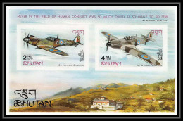 326 Bhutan (bouthan) YVERT ** MNH N° 7 B Non Dentelé (Imperf) Avion (plane Planes Avions) CHURCHILL - Bhoutan