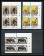 323c Congo Mi ** MNH N° 634 / 635 / 633 Bloc 4 Cobe De Buffon Antilope Antelop Chimpanzé (Hippopotame Hippopotamus)  - Neufs