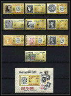 442a Umm Al Qiwain MNH ** Mi N° 55 / 64 A + Bloc N° 3 A Caire (cairo) Egypte (Egypt) 1966 Stamps On Stamps Exhibition - Briefmarken Auf Briefmarken