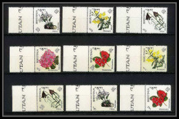 437c Bhutan (bouthan) MNH ** Yvert N° 101 / 109 Mi 130-138 Fleurs (fleur Flower Flowers) 1967 Bord De Feuille - Bhoutan