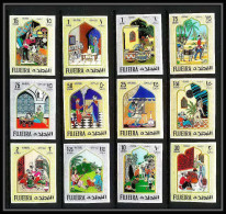 417a - Fujeira MNH ** Mi N° 186 /197 B Oriental Fairy Tales The Arabian Nights Non Dentelé (Imperf) - Contes, Fables & Légendes