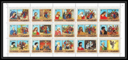 412b - Fujeira MNH ** Mi N° 559 / 573 A Stations Of The Cross Religion Bible Jesus Christ Feuilles (sheets) - Fudschaira