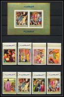 411a Fujeira MNH ** Mi N° 431 / 438 + Bloc 20 B Scènes From The Bible Adam Et Eve Jesus Christ Non Dentelé Imperf - Fudschaira