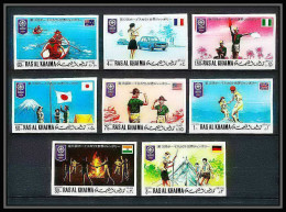 406 - Ras Al Khaima MNH ** Mi N° 519 / 526 B Non Dentelé (Imperf) Scout (Pfadfinder Scouting Jamboree Scouts) Japan - Unused Stamps