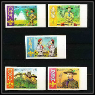 405 - Fujeira MNH ** Mi N° 679 / 683 B Non Dentelé (Imperf) Scout (Pfadfinder Scouting Jamboree Scouts) Japan 1971 - Unused Stamps