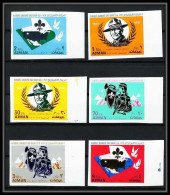 404z - Ajman MNH ** N° 182 / 187 B Scout (Pfadfinder Jamboree Scouts) Farragut State Park 1967 Non Dentelé (Imperf) - Unused Stamps