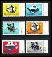 404b - Manama MNH ** Mi N° 31 / 36 A Scout (Pfadfinder Jamboree Scouts) Farragut State Park 1967 Spécial Margin - Unused Stamps