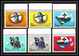 404a - Manama MNH ** Mi N° 31 / 36 A Scout (Pfadfinder Jamboree Scouts) Farragut State Park 1967 - Unused Stamps
