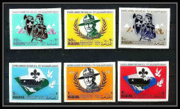 403 - Manama MNH ** Mi N° 31 / 36 B Non Dentelé (Imperf) Scout (Pfadfinder Jamboree Scouts) Farragut State Park 196 - Unused Stamps