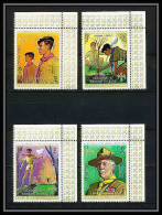402a - Fujeira MNH ** Mi N° 517 / 520 A Scout (Pfadfinder Scouting Jamboree Scouts) Overprint Gold Charles Dickens CDF - Unused Stamps