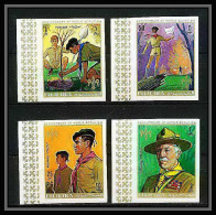 401d - Fujeira MNH ** Mi N° 513 / 516 B Scout (Pfadfinder Scouting Jamboree Scouts) Non Dentelé (Imperf) - Unused Stamps