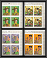 401h - Fujeira MNH ** Mi N° 513 / 516 B Scout (Pfadfinder Scouting Jamboree Scouts) Non Dentelé (Imperf) Bloc 4 CDF - Unused Stamps