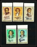 399 - Fujeira MNH ** Mi N° 732 / 736 A Musique (music) Ludwig Van Beethoven Composer - Musique