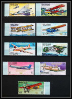 385c Umm Al Qiwain MNH ** Mi N° A 305 / 313 A Avion (plane Planes Avions) Overprint Christmas 1968 Moon Flight Espace Sp - Asia